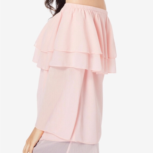 NWOT BEAUTIFUL BLUSH OFF THE SHOULDER TUNIC BY ROAMAN’S. SIZE 22W. - Picture 2 of 4